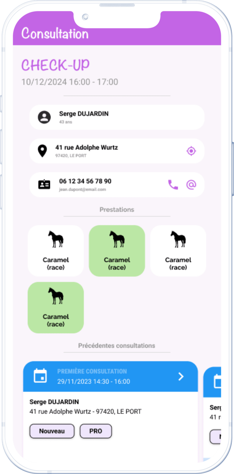 Consultation de l'app Animalib